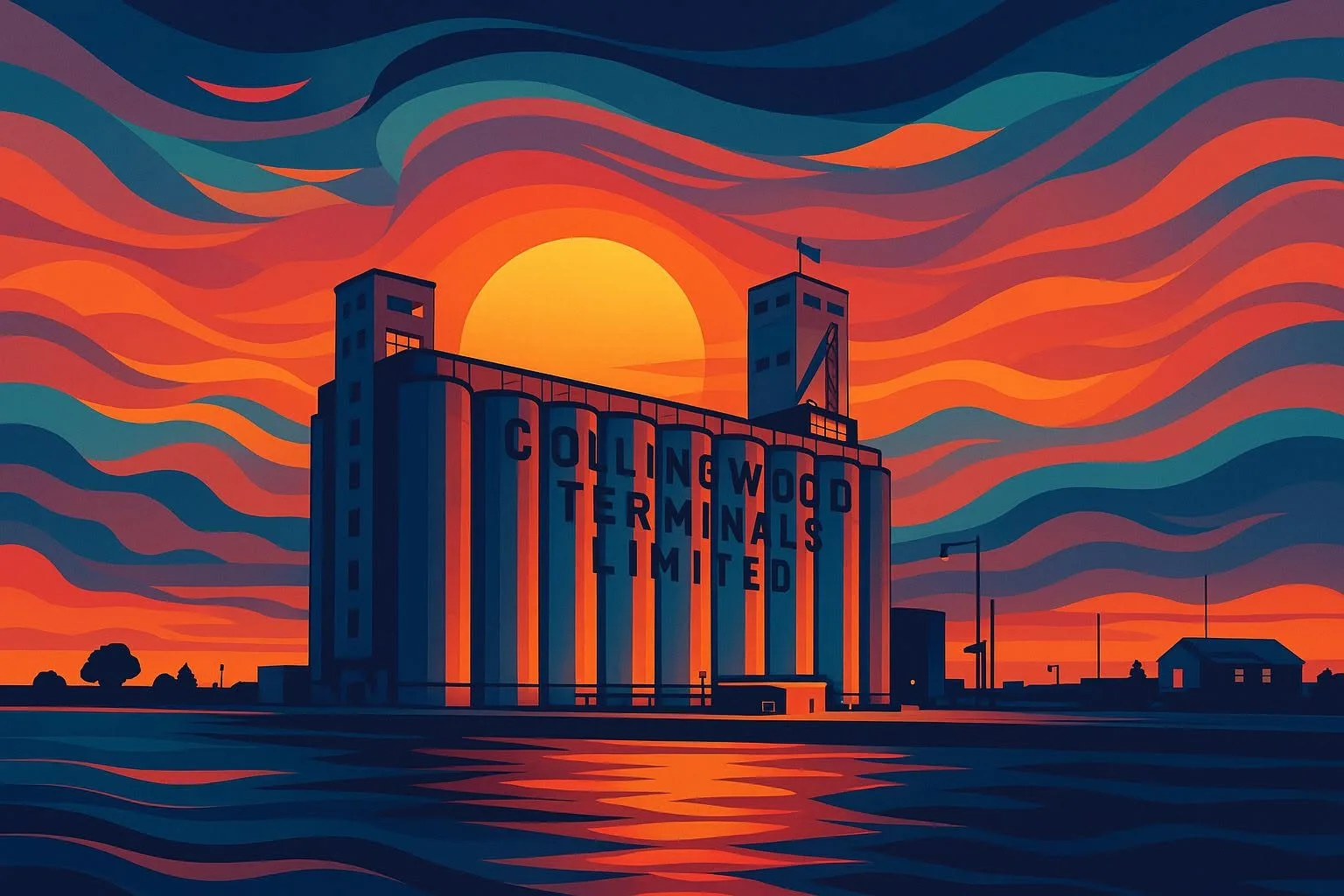 Collingwood Terminals at sunset